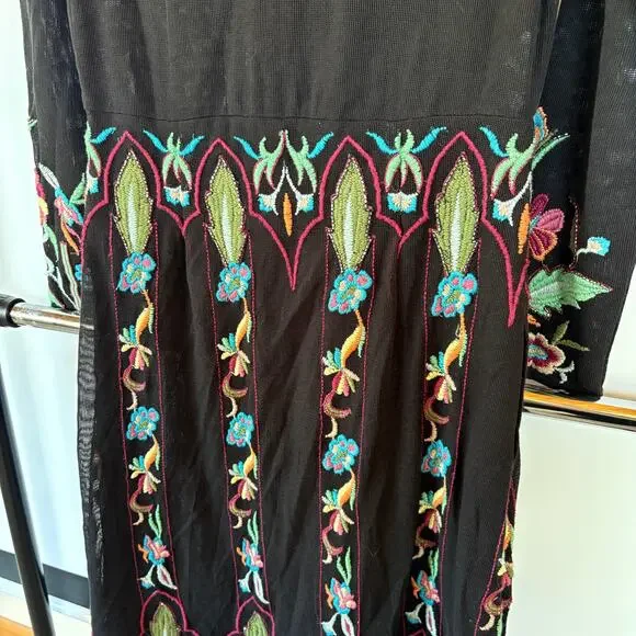 Zara Knit Beaded Embroidered Dress Boho Floral Wedding Guest Whimsygoth  Small - coffeafoods.com